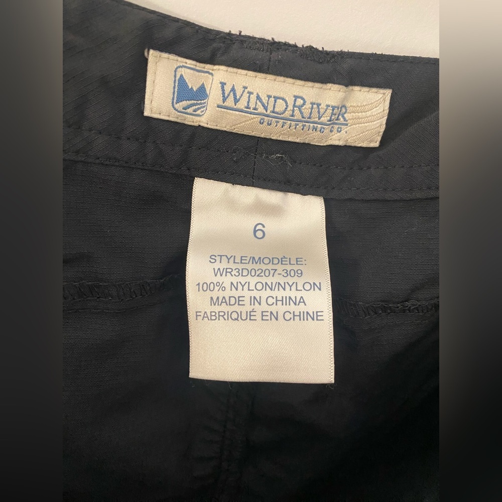 WindRiver Black Skort Size 6 Nylon Hiking Skirt Shorts Outdoor - Picture 6 of 9